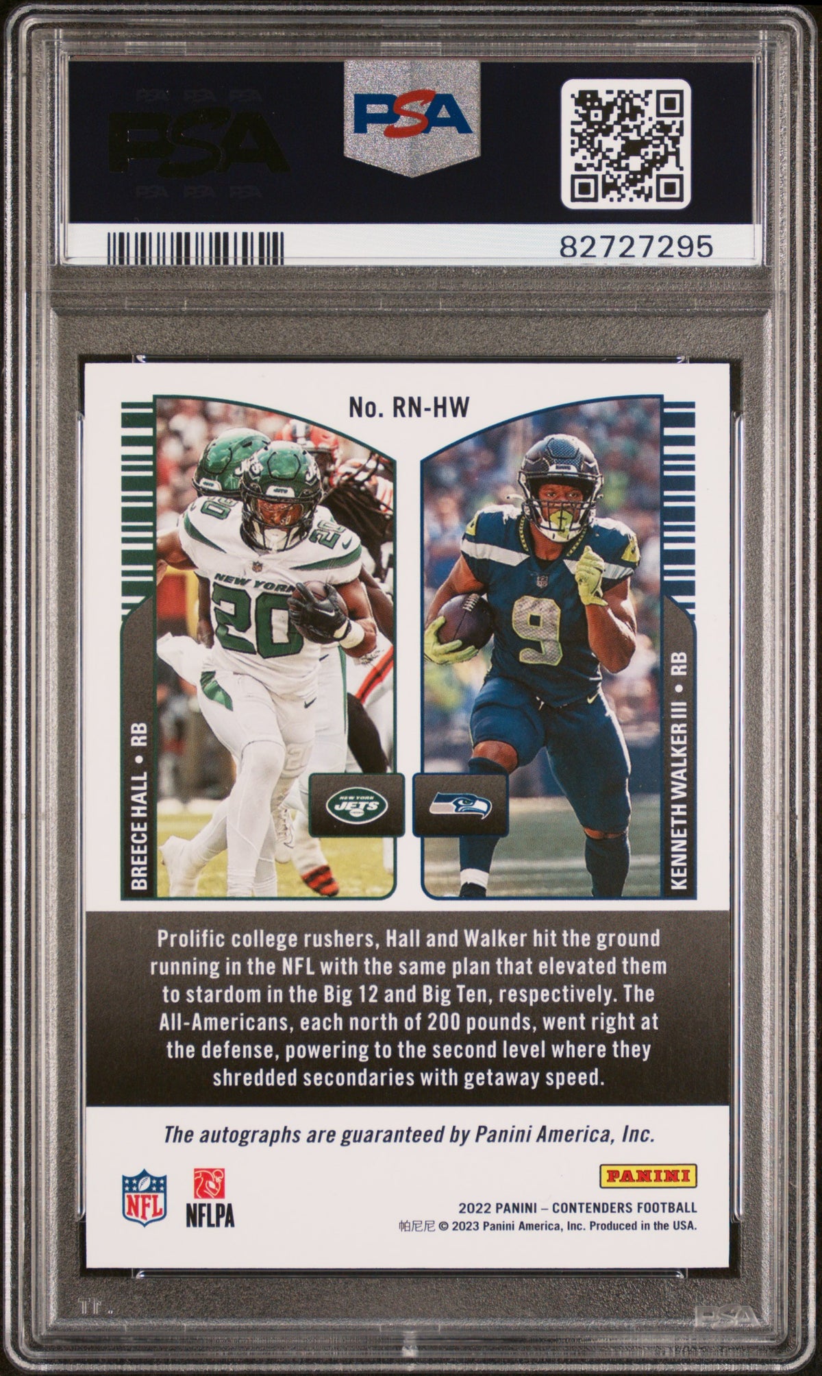 2022 Panini Contenders Round Numbers Hall/Walker Iii - Auto-Gold #RNHW PSA 10