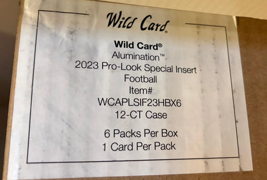 2023 Wild Card Alumination Pro-Look Special Insert Football - Factory-Sealed Case