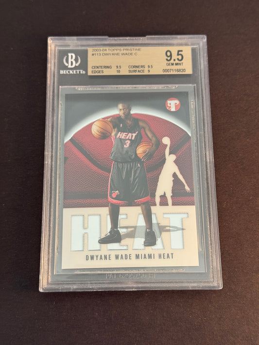Front of Dwyane Wade Topps Pristine #113 BGS 9.5