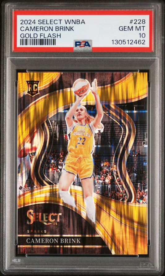 2024 Panini Select Wnba Cameron Brink Gold Flash #228 PSA 10