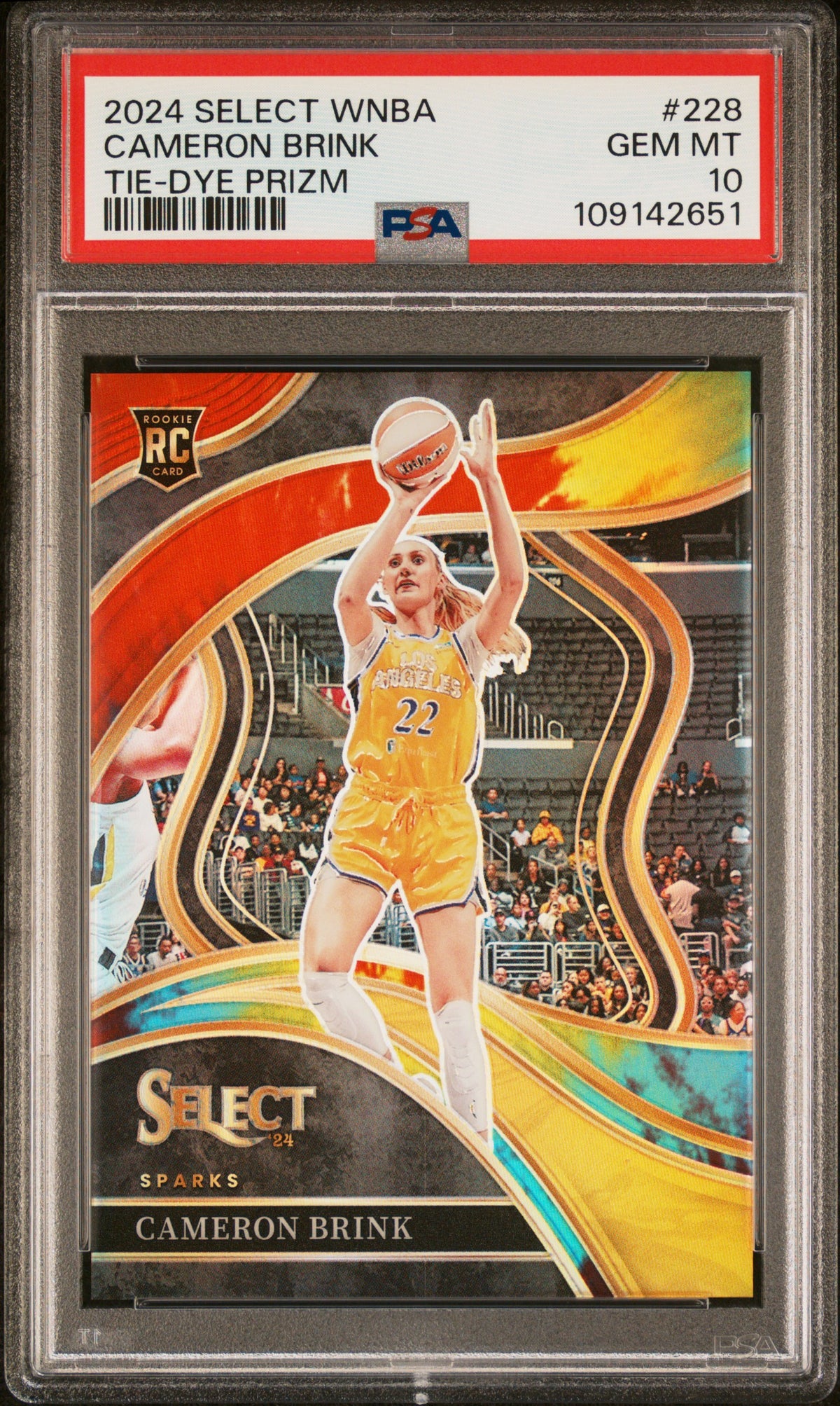 2024 Panini Select Wnba Cameron Brink Tie-Dye Prizm #228 PSA 10