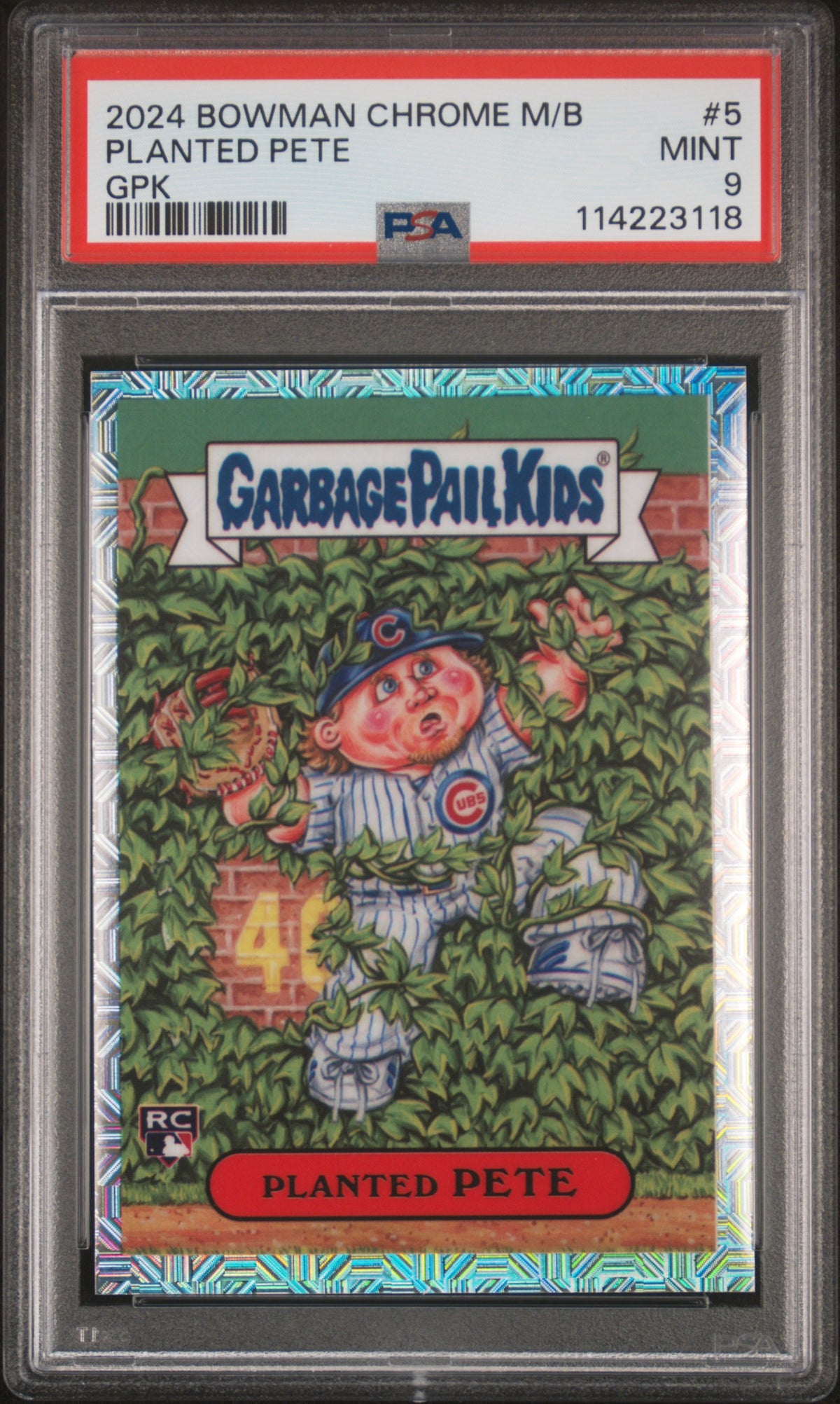 2024 Bowman Chrome Mega Box Bowman Gpk Pete Crow-Armstrong Planted Pete #5 PSA 9