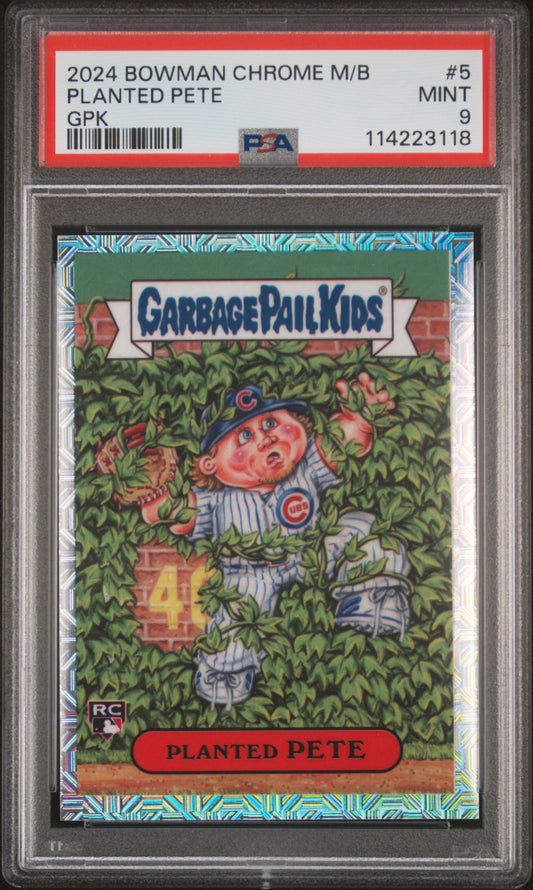 2024 Bowman Chrome Mega Box Bowman Gpk Pete Crow-Armstrong Planted Pete #5 PSA 9