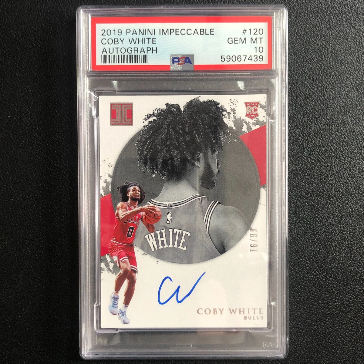 2019 Panini Impeccable Coby White Autograph #120 PSA 10