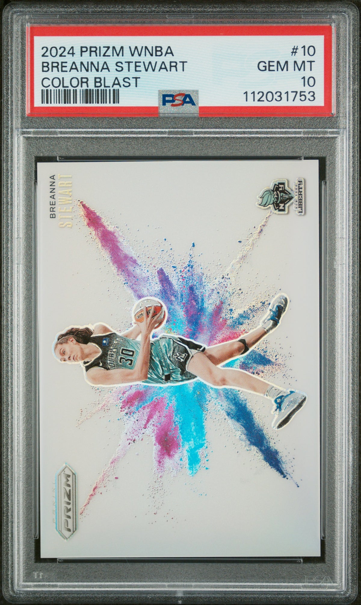 2024 Panini Prizm Wnba Color Blast Breanna Stewart #10 PSA 10