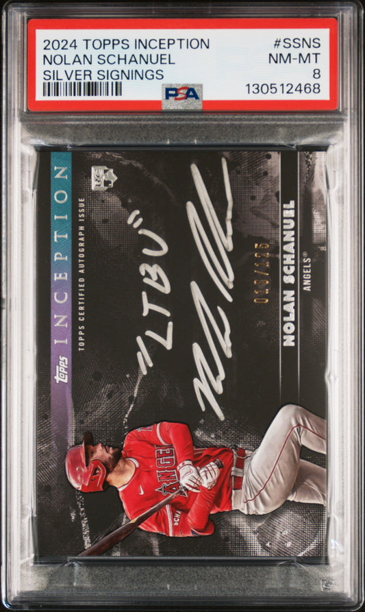 2024 Topps Inception Silver Signings Nolan Schanuel #SSNS PSA 8