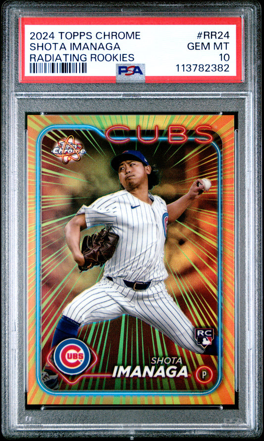 2024 Topps Chrome Radiating Rookies Shota Imanaga Update #RR24 PSA 10