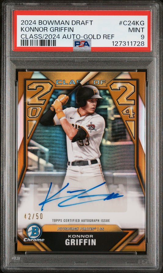 2024 Bowman Draft Konnor Griffin GOLD Refractor #C24KG PSA 9