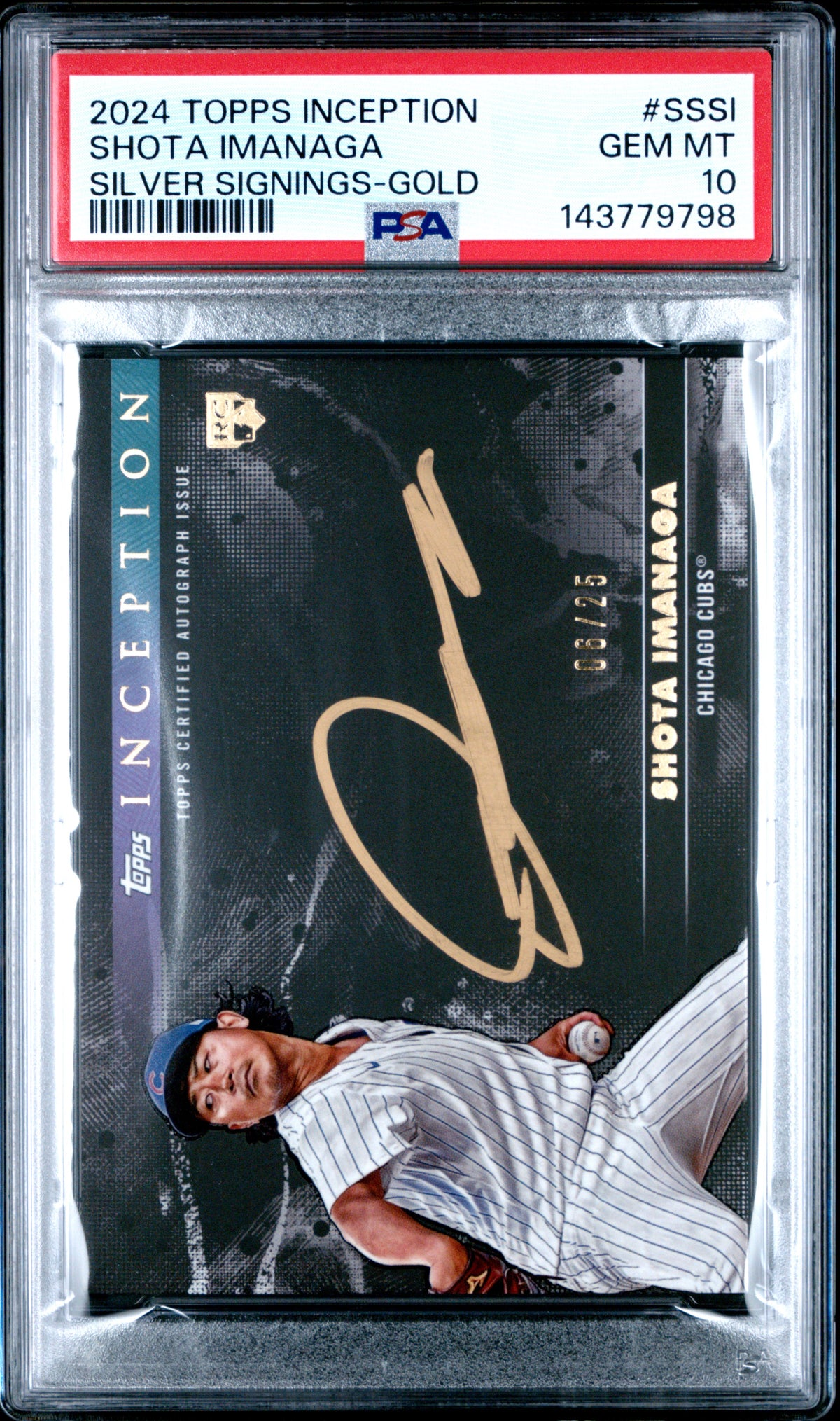 2024 Topps Inception Silver Signings - Gold  Shota Imanaga #SSSI PSA 10