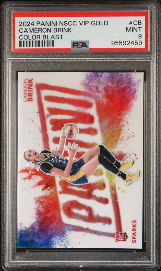 2024 Panini National Sports Collectors Convention Vip Gold Color Blast Cameron Brink #CB PSA 9